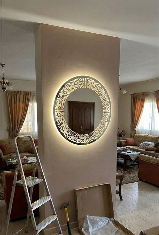من أعمالنا في قص وتركيب مرايا الديكور والإضاءة - صورة 3