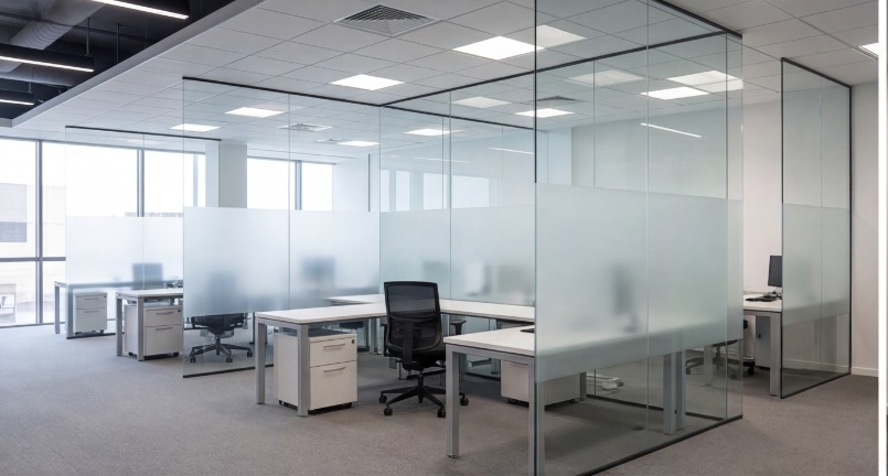 من أعمالنا في تنفيذ القواطع المكتبية الزجاجية - صورة 3